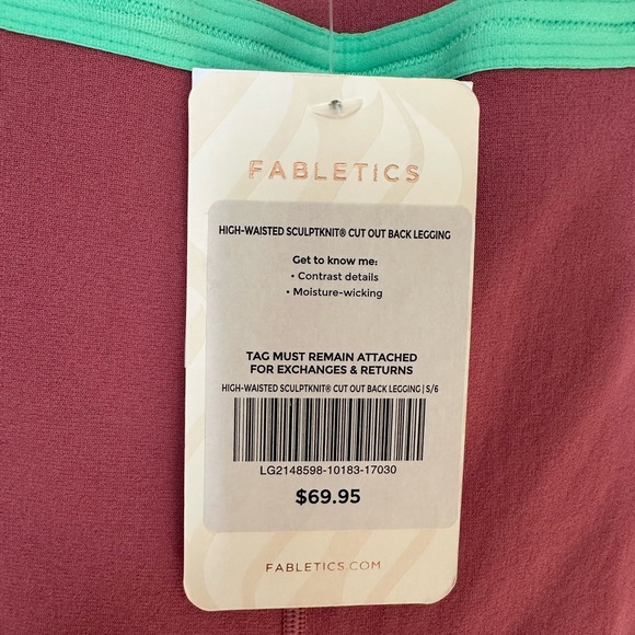 Fabletics High-Waisted Sculptknit Cut Out Back Legging - Picture 2 of 5